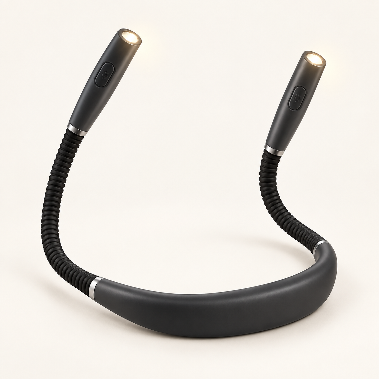 Lumarii neck light with flexible arms and two light tips